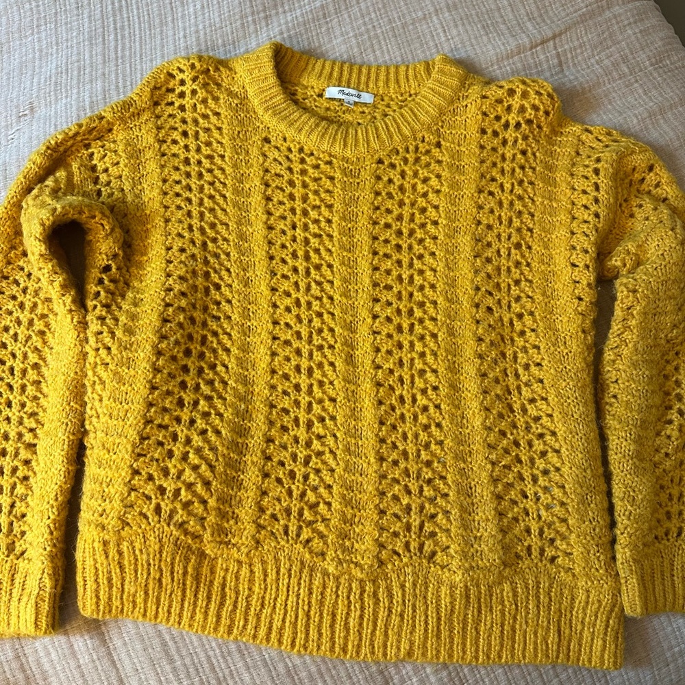 Madewell Mustard Knit Sweater